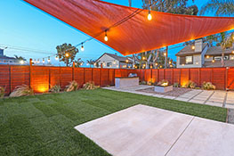 Backyard Grass Area and Patio