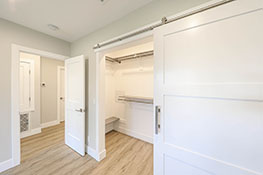 Walk-in Closet with Designer Barn Door